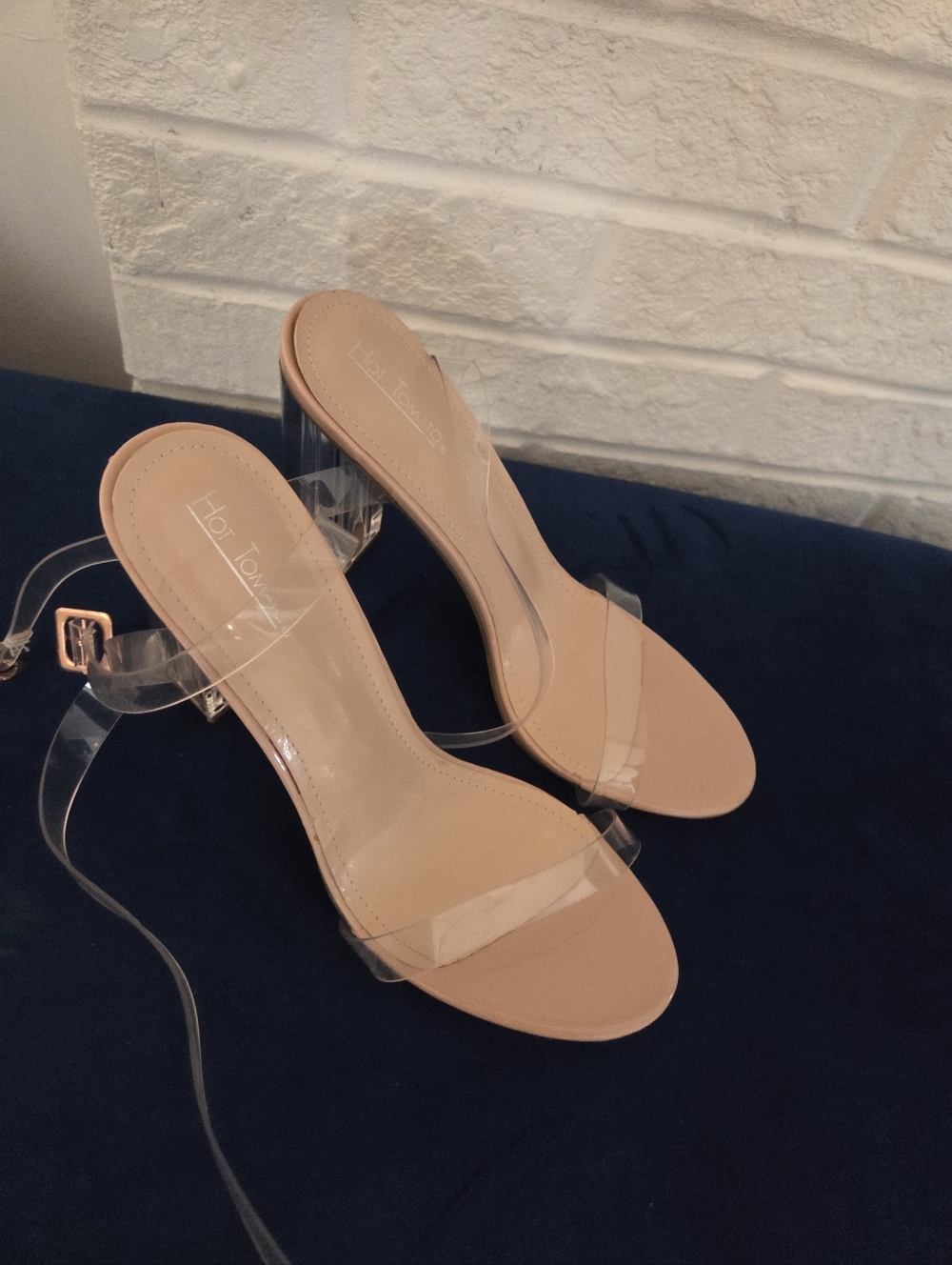 Clear Strap Women’s Block Heel Sandals